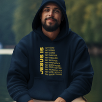 Jesus Is Christian Pullover Hoodie - Gold