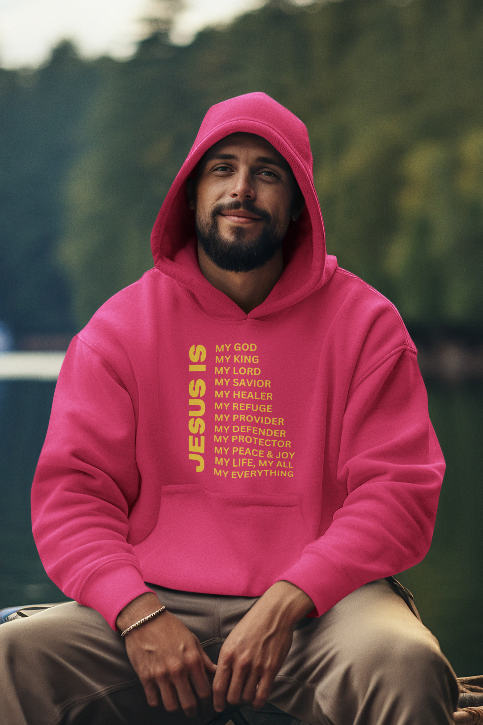 Jesus Is Christian Pullover Hoodie - Gold