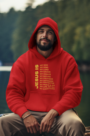 Jesus Is Christian Pullover Hoodie - Gold