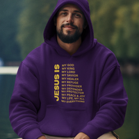 Jesus Is Christian Pullover Hoodie - Gold
