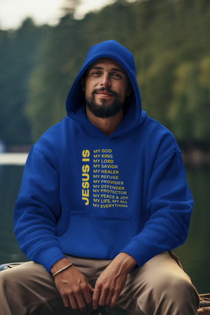 Jesus Is Christian Pullover Hoodie - Gold