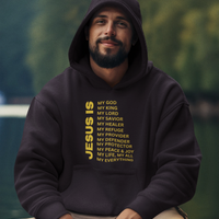 Jesus Is Christian Pullover Hoodie - Gold