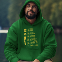 Jesus Is Christian Pullover Hoodie - Gold