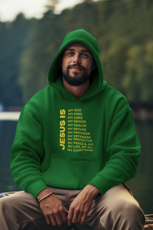 Jesus Is Christian Pullover Hoodie - Gold