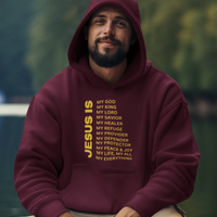 Jesus Is Christian Pullover Hoodie - Gold