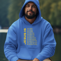 Jesus Is Christian Pullover Hoodie - Gold