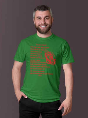 Lord's Prayer Short Sleeve T-shirt Red