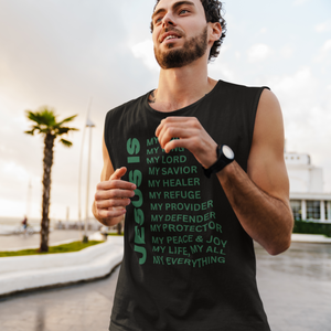 Jesus Is Christian T-Shirt - Sleeveless Green