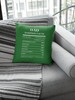 Nutrition Facts Pillow - Dad - White