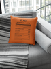 Nutrition Facts Pillow - Dad - Black