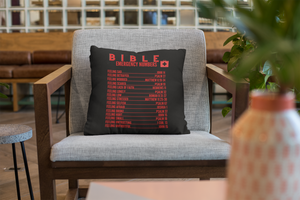 Emergency Bible Numbers Christian Pillow Red