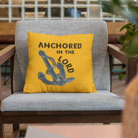 Anchored in the Lord Pillow - Black