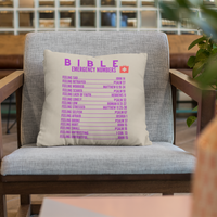 Emergency Bible Numbers Christian Pillow Purple