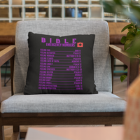 Emergency Bible Numbers Christian Pillow Purple
