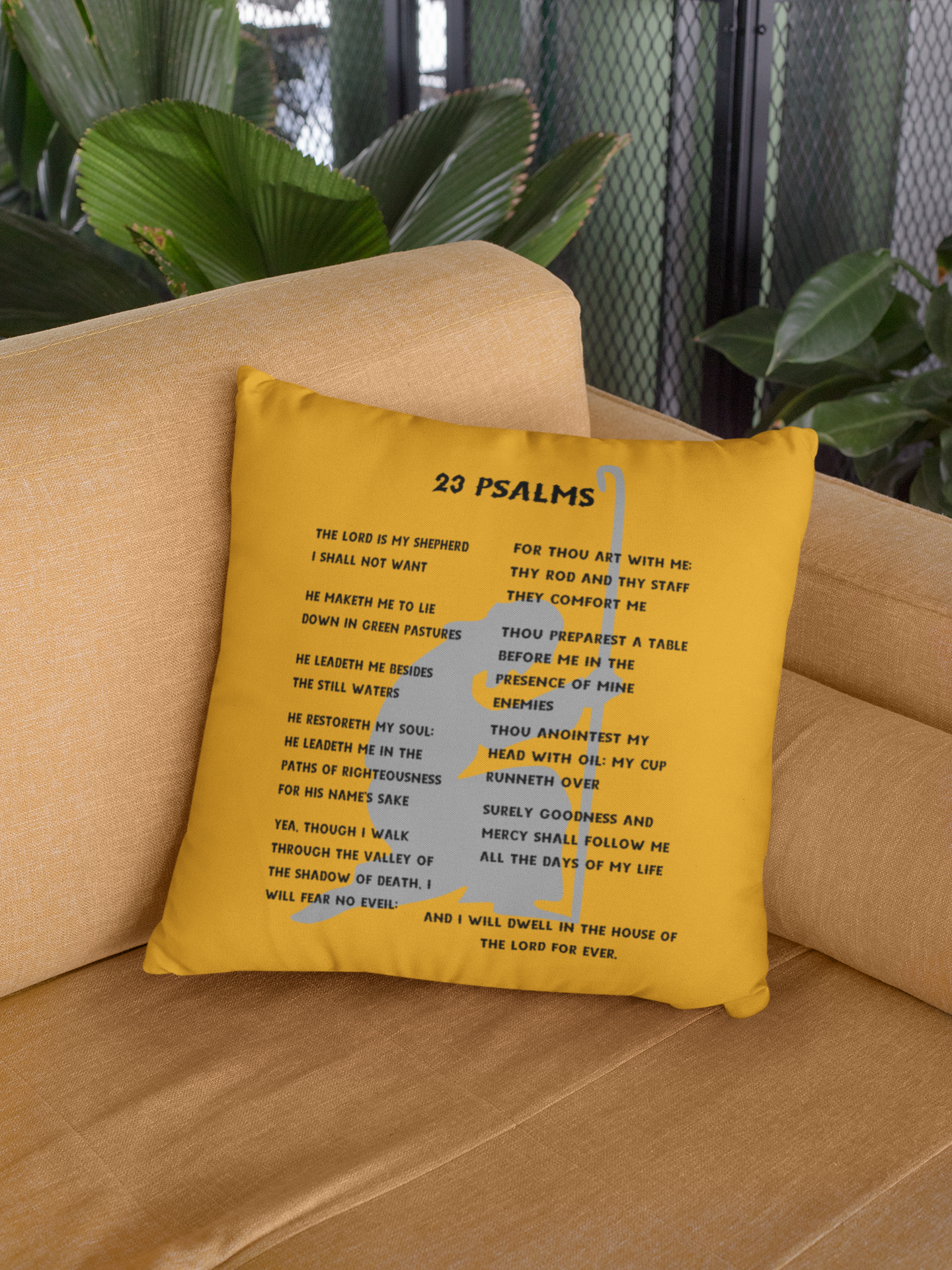 23 Psalms Pillow - Black