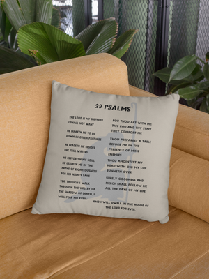 23 Psalms Pillow - Black