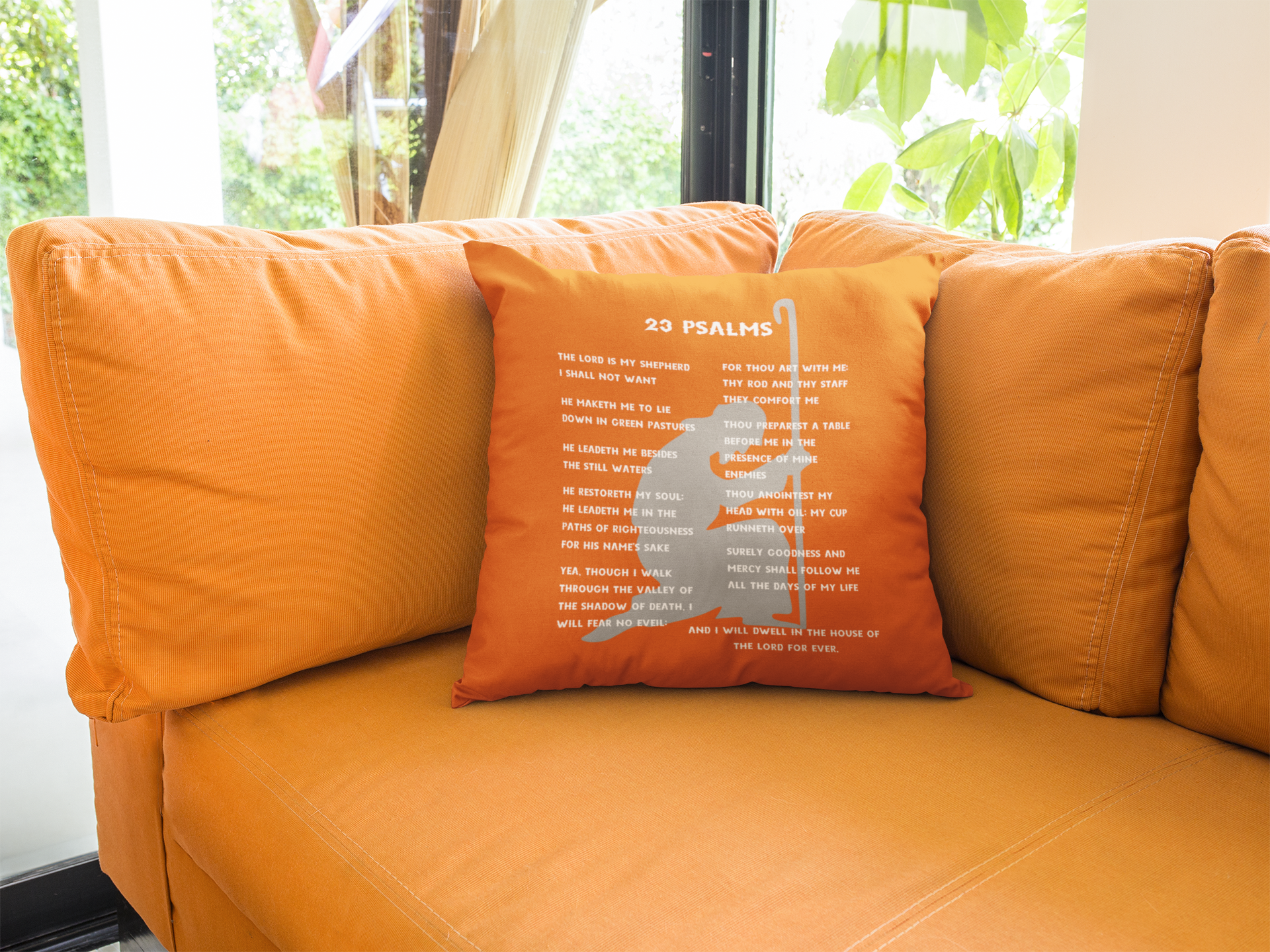 23 Psalms Pillow - White