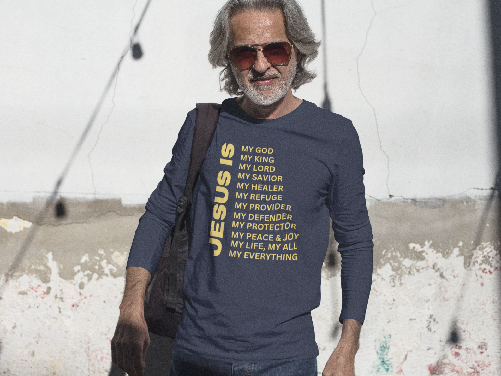 Jesus Is Christian T-Shirt - Long Sleeve Gold