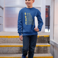 Jesus Is Youth Crewneck Sweatshirt - Gold