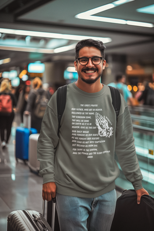 Lord's Prayer Crewneck Sweatshirt - White