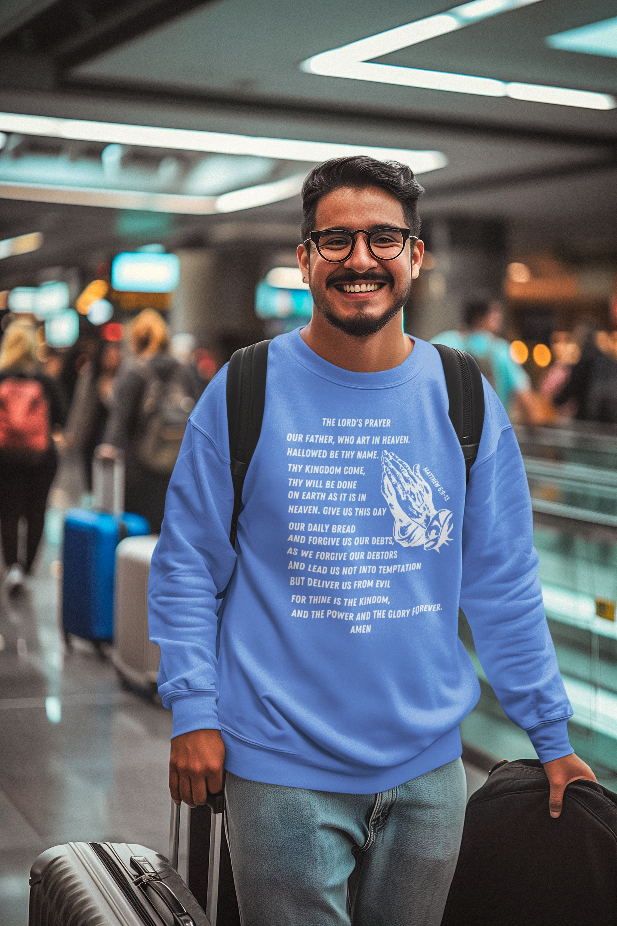 Lord's Prayer Crewneck Sweatshirt - White