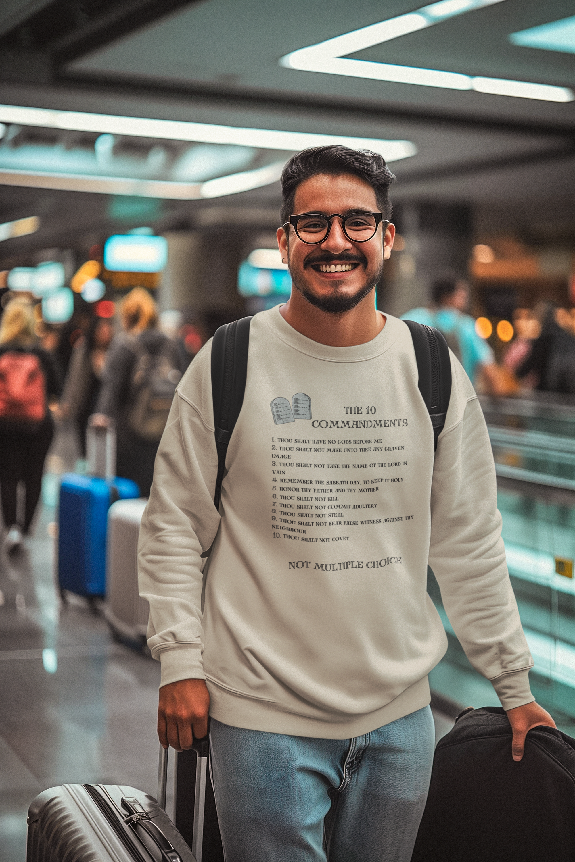 The 10 Commandments Crewneck Sweatshirt - Black