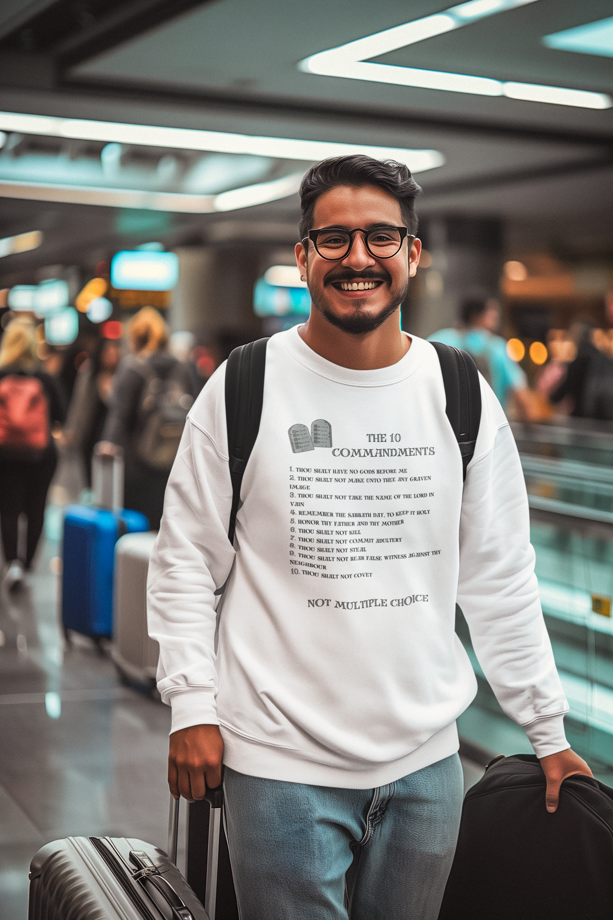 The 10 Commandments Crewneck Sweatshirt - Black