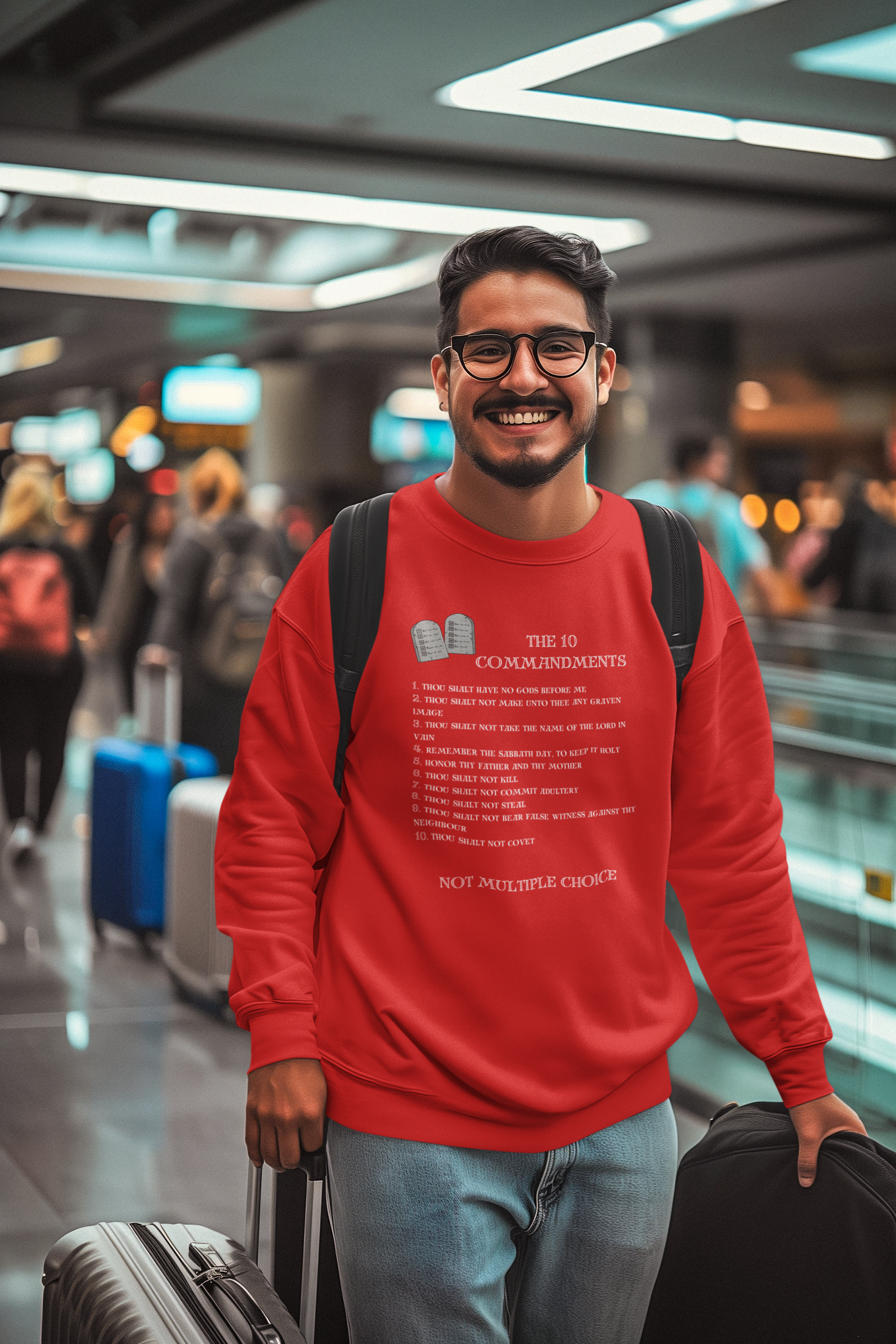 The 10 Commandments Crewneck Sweatshirt - White