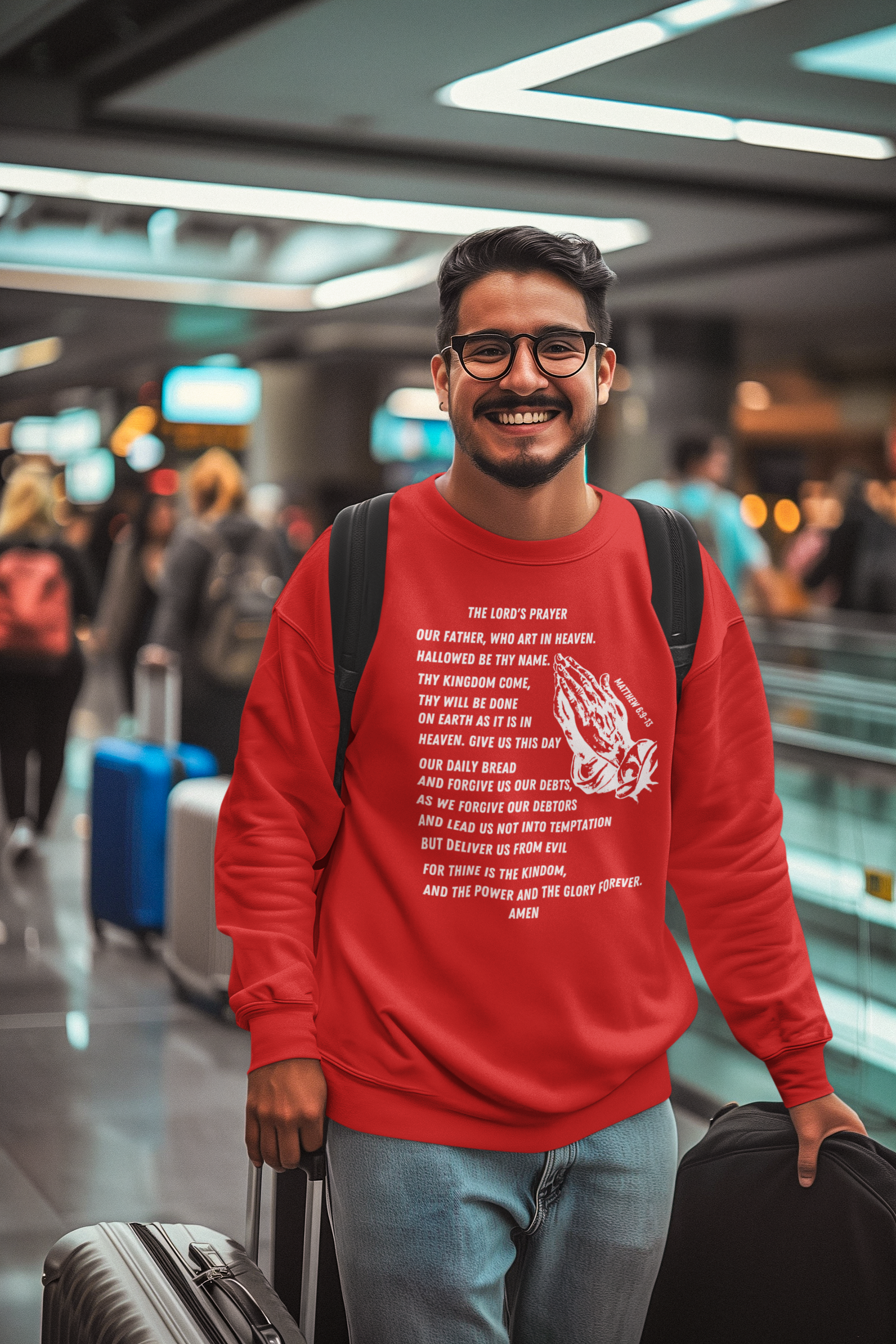 Lord's Prayer Crewneck Sweatshirt - White