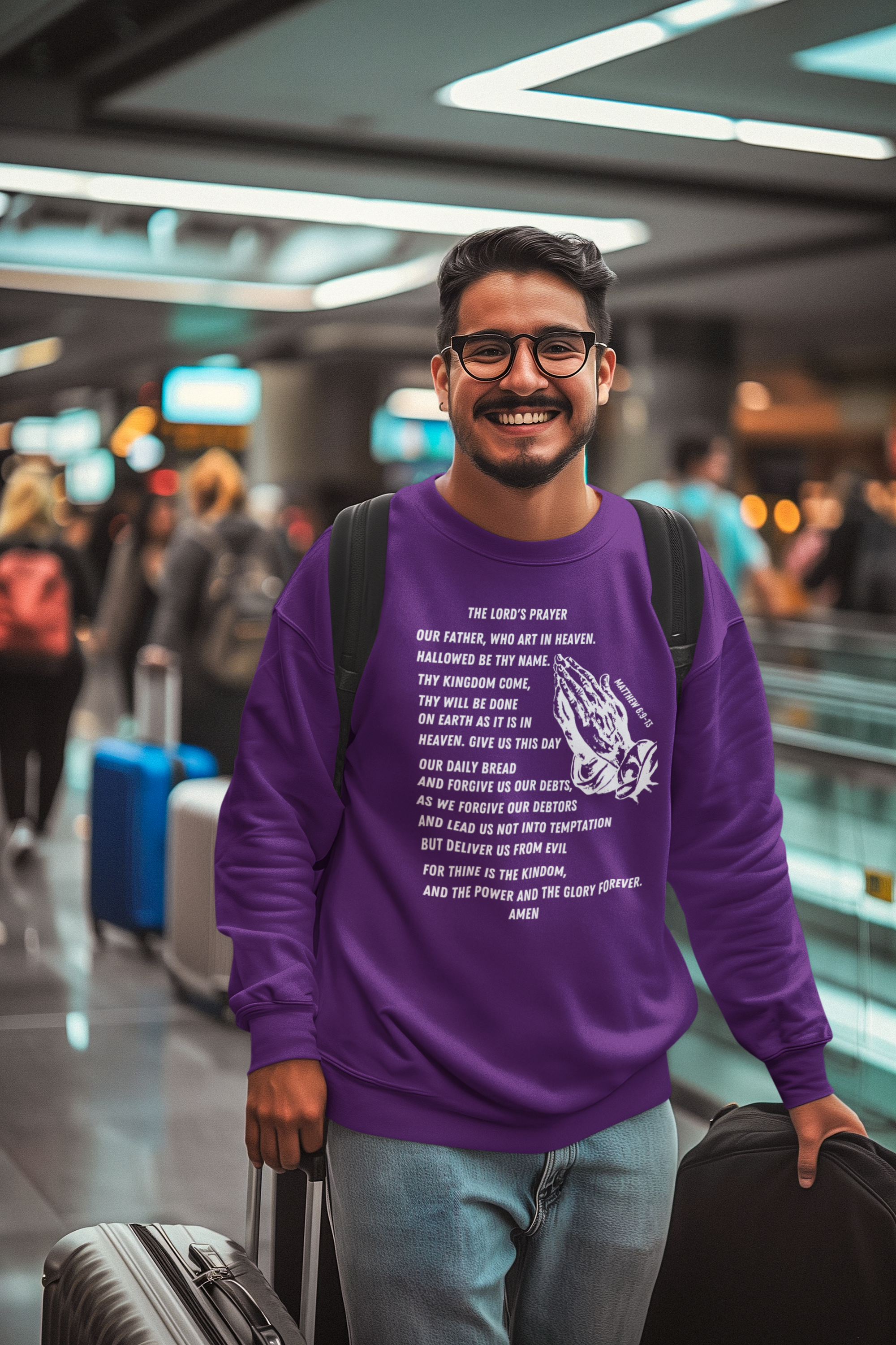 Lord's Prayer Crewneck Sweatshirt - White