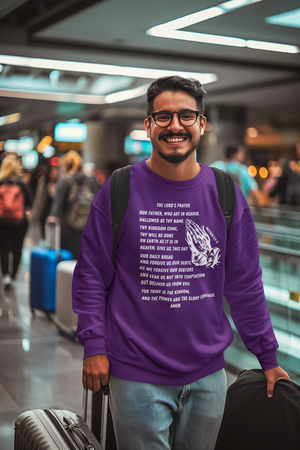 Lord's Prayer Crewneck Sweatshirt - White