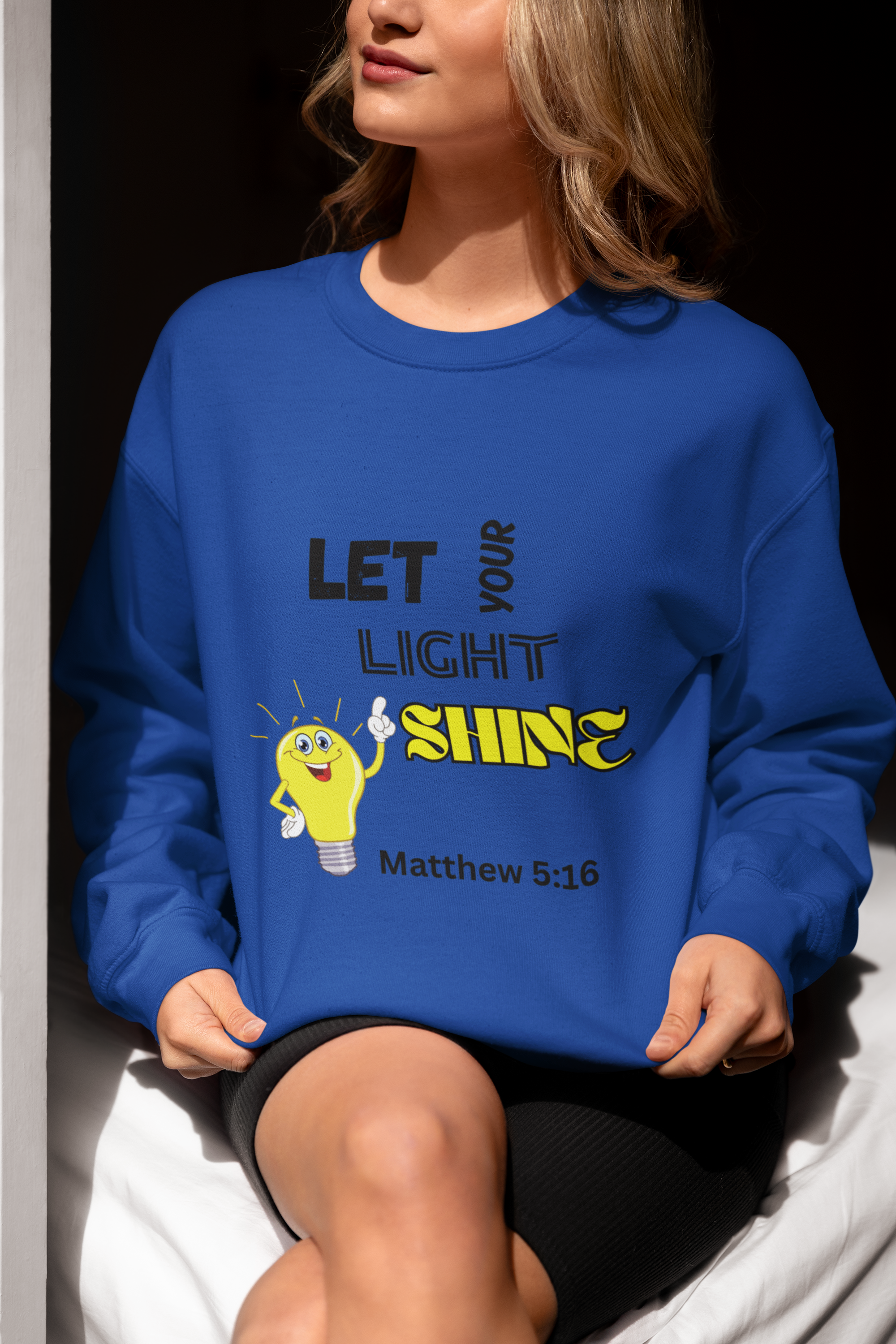 Let Your Light Shine Crewneck Pullover Sweatshirt