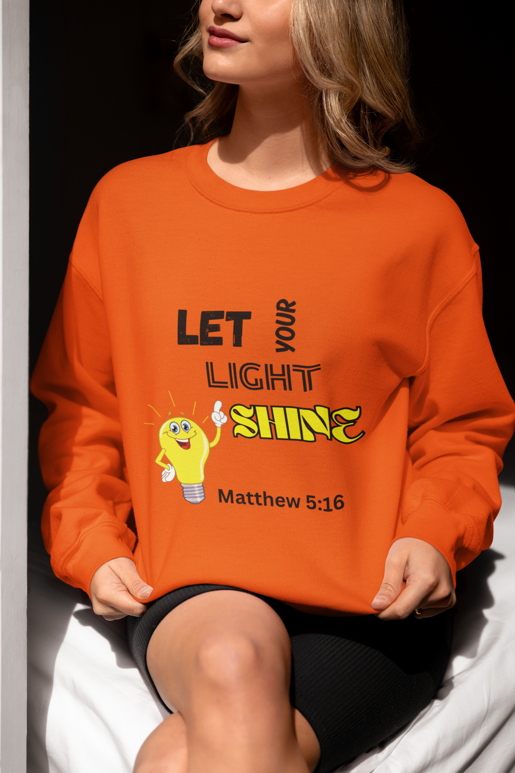 Let Your Light Shine Crewneck Pullover Sweatshirt