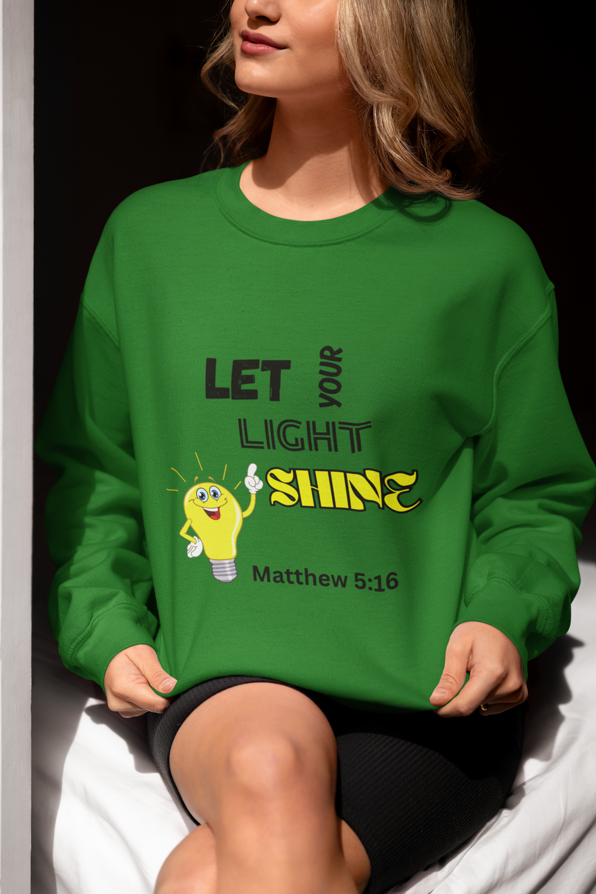 Let Your Light Shine Crewneck Pullover Sweatshirt