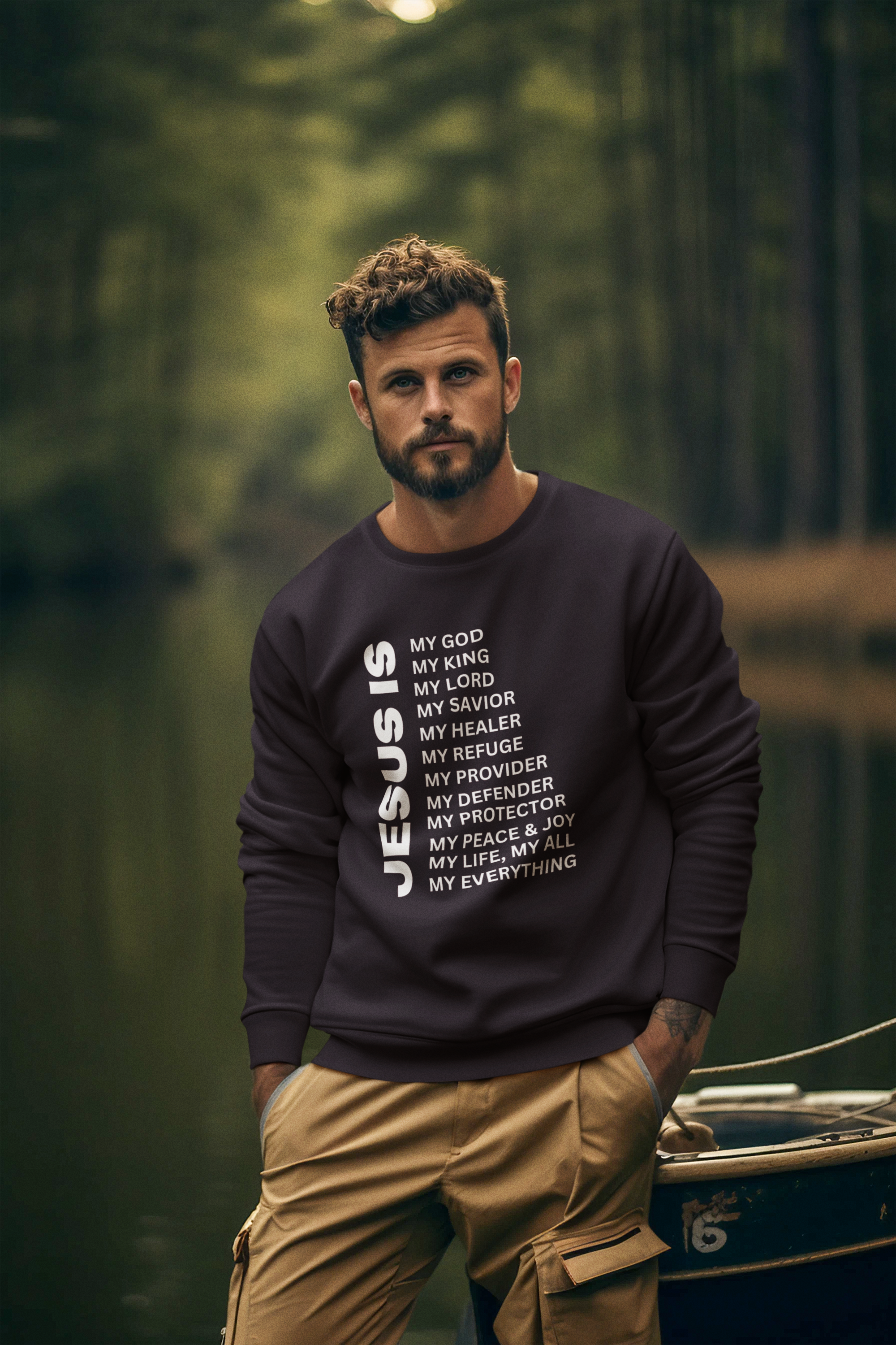 Jesus Is Crewneck Sweatshirt - White