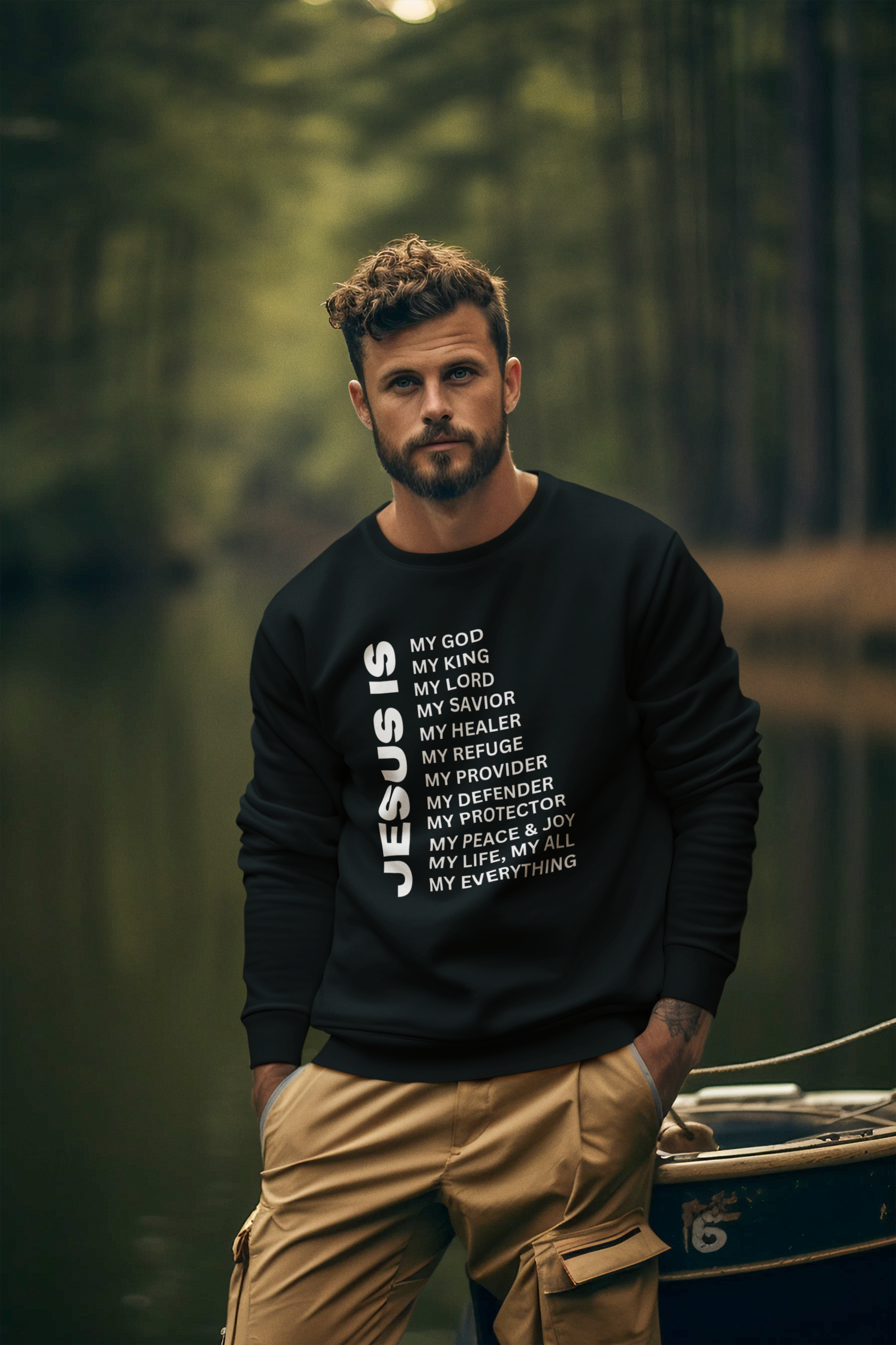 Jesus Is Crewneck Sweatshirt - White