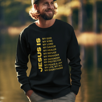 Jesus Is Crewneck Sweatshirt - Gold