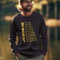Jesus Is Crewneck Sweatshirt - Gold