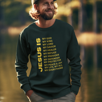 Jesus Is Crewneck Sweatshirt - Gold