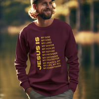 Jesus Is Crewneck Sweatshirt - Gold