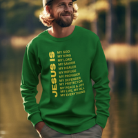 Jesus Is Crewneck Sweatshirt - Gold