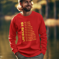 Jesus Is Crewneck Sweatshirt - Gold