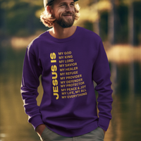 Jesus Is Crewneck Sweatshirt - Gold