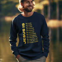 Jesus Is Crewneck Sweatshirt - Gold