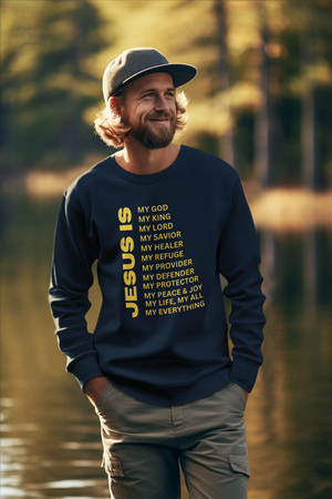 Jesus Is Crewneck Sweatshirt - Gold