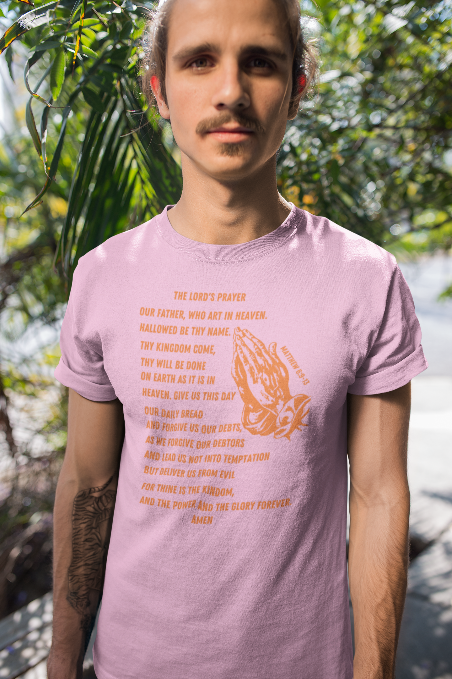 Lord's Prayer Short Sleeve T-shirt Orange