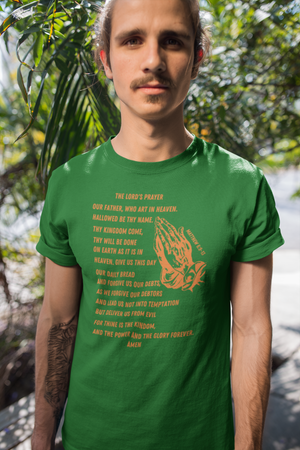 Lord's Prayer Short Sleeve T-shirt Orange