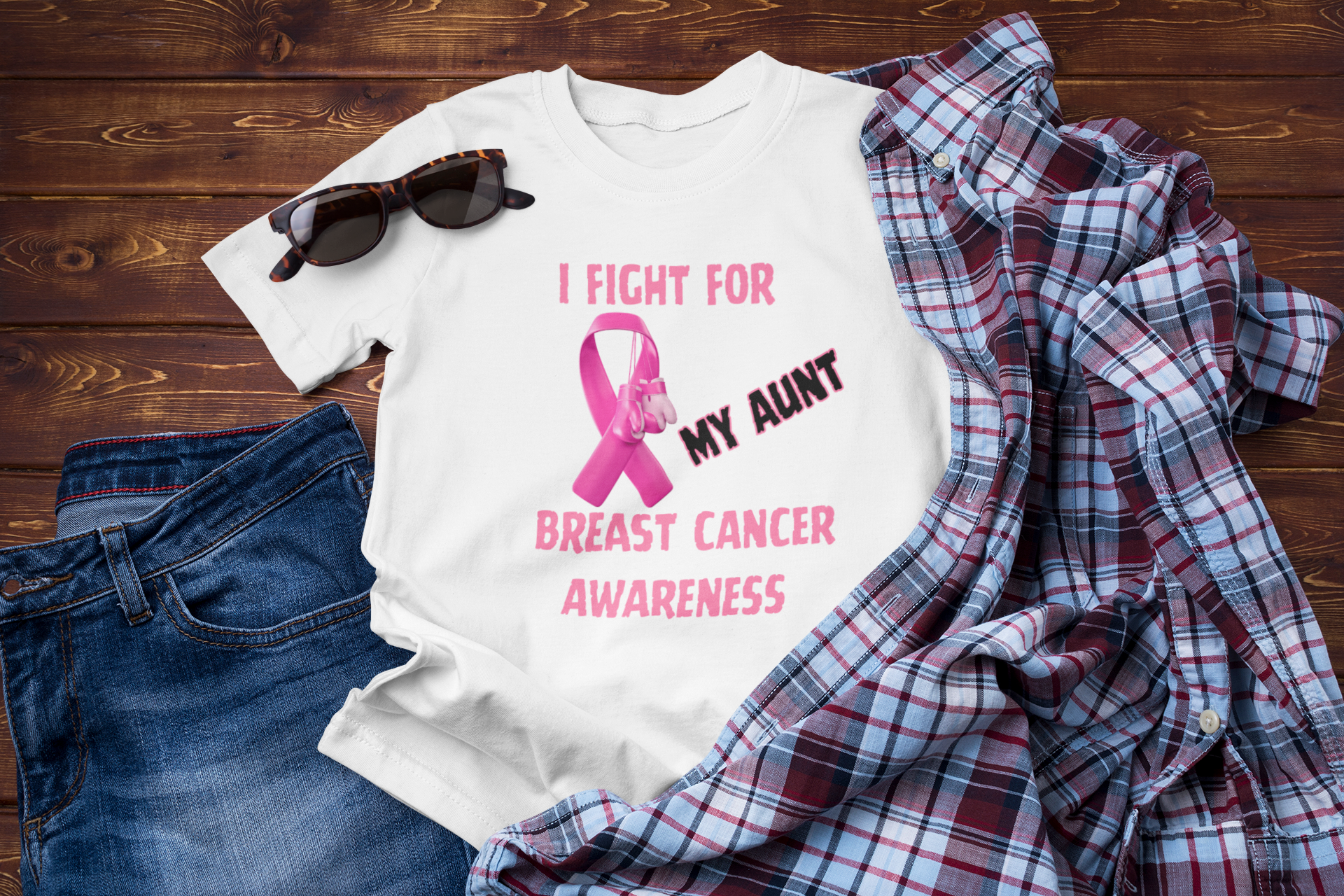 I Fight For Aunt Short Sleeve Shirt