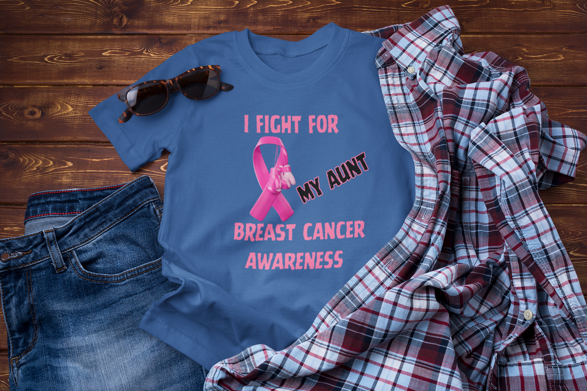 I Fight For Aunt Short Sleeve Shirt