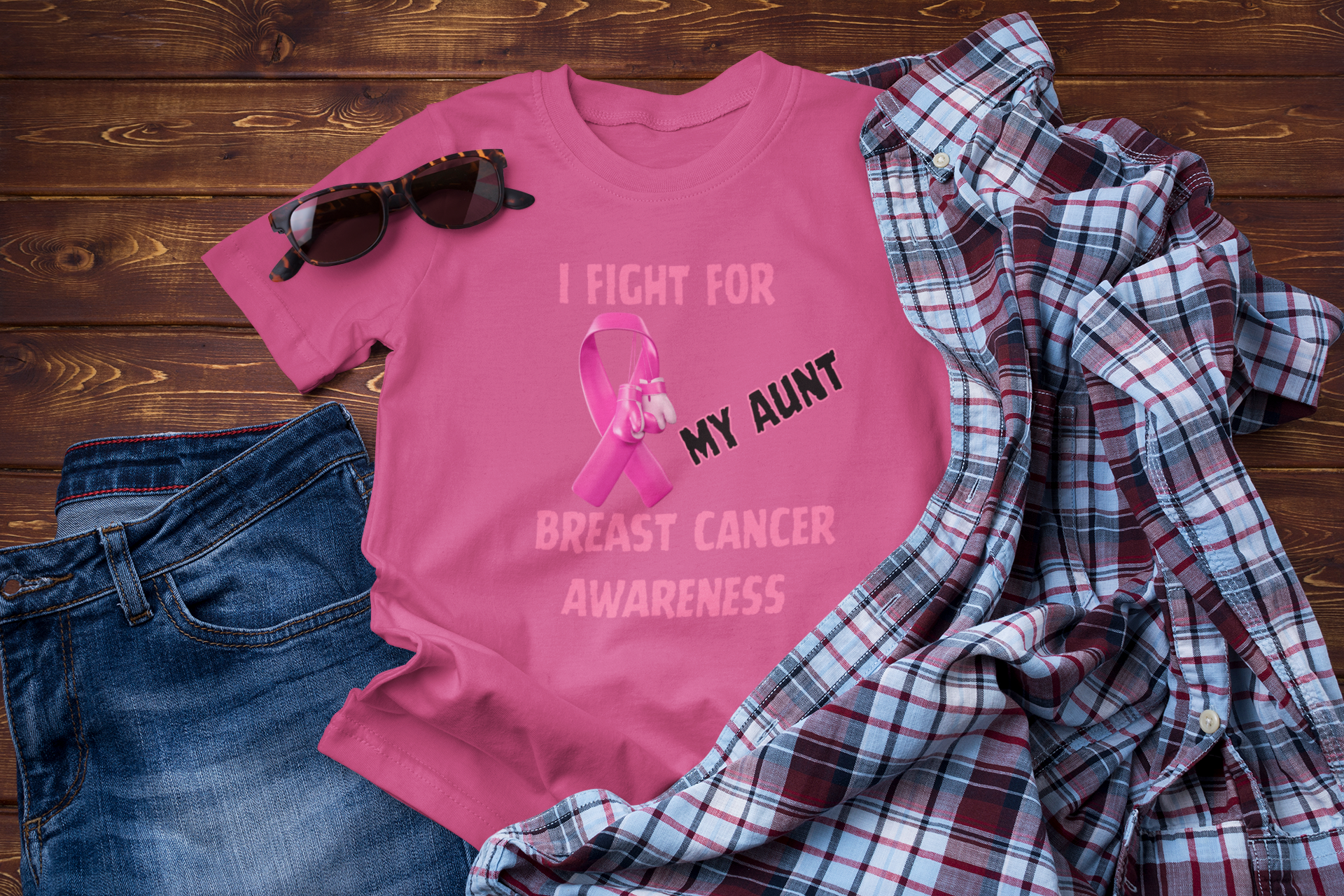 I Fight For Aunt Short Sleeve Shirt